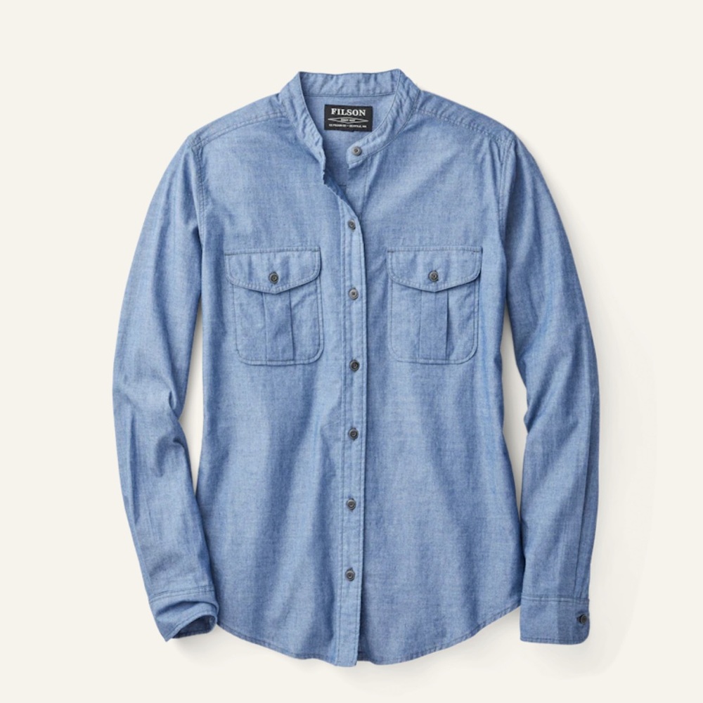 NWT Filson Kadin Island Chambray Shirt